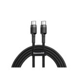 Кабель Type-C/Type-C - 2.0 м Baseus Cafule PD2.0 60W flash charging (20V 3A)2M Gray+Black CATKLF-HG1