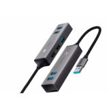 Хаб-юсб Baseus Cube Type-C to USB3.0*3+USB2.0*2 HUB Adapter Dark gray CAHUB-D0G