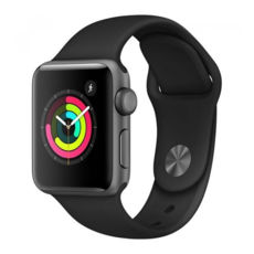  Apple Watch Series 3 GPS 42mm Space Gray Aluminum Case with Black Sport Band (MTF32)