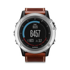   Garmin Fenix 3 Sapphire Silver with Leather Band (010-01338-62) 