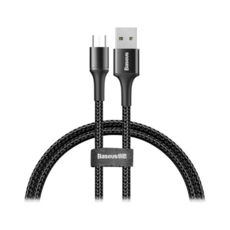  USB 2.0 Micro - 0.5  Baseus halo data cable USB For Micro 3A 0.5m Black CAMGH-A01