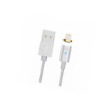 Кабель USB 2.0 Lightning - 1.0 м Hoco U16 magnetic adsorption Lightning silver