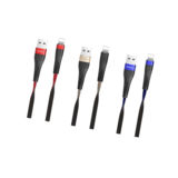 Кабель USB 2.0 Lightning - 1.2 м Hoco U39 Slender charging lightning black-red