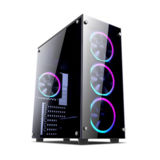 Корпус 1stPlayer Fire Dancing-V2 Color LED Black, Window, 4*120мм Color LED, ATX, без БП