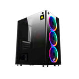 Корпус 1stPlayer X2-R1 Color LED Black, Window, 3*120мм RGB LED, USB 3.0, mATX, без БП
