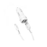 Автомобільний зарядний пристрій Hoco Z27 Staunch (2USB 2,4A) c Micro USB white