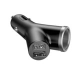 Автомобільний зарядний пристрій Baseus CCALL-YX01 Y type dual USB, 3.1 A Black