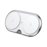 Беспроводное зарядное устройство Baseus Dual Wireless Charger (EU) Silver WXXHJ-A0S