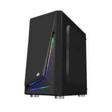  1stPlayer R2-R1 Color LED Black, Window, 1*120 Color LED, USB 3.0, microATX,  