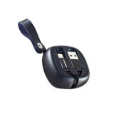 Кабель USB 2.0 Lightning - 0.9 м Crown CMCU-013L Black, 2A колір: чорний, алюмінієвий корпус конекторів.