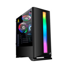  1stPlayer Rainbow R6-R1 Color LED Black, Window, 3*120 Color LED, ATX,  