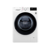 Стиральная машина фронтальная LG F2J5HS9W, 1200 об/мин, 7кг, большой дисплей, инверторный прямой привод, 14 программ, швг 60х85х45, белый, дврца черная
