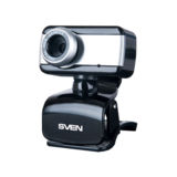 Веб-камера SVEN IC-320web Black, 1.3Mp dinamic/0.35Mp CMOS, USB, микрофон БУ