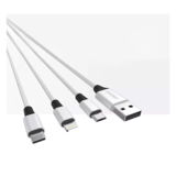 Кабель 2в1 USB 2.0 Micro - 1.2 м Celebrat CB-04 3in1 white