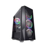 Корпус 1stPlayer D5-R1 Color LED Black, Window, 4*120мм Color LED, USB 3.0, ATX, без БП