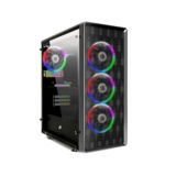 Корпус 1stPlayer D8-A-R1 Color LED Black, Window, 4*120мм Color LED, USB 3.0, ATX, без БП