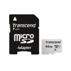   64 Gb U1 microSD Transcend w/Adapter (TS64GUSD300S-A) 
