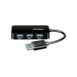 Хаб-юсб D-Link DUB-1341 на 4 порта USB 3.0 компактный, без блока питания