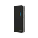 Внешний аккумулятор (Power Bank) Trust Primo 10000 (21149)Ёмкость - 10000 mAh, источник заряда встроенной батареи - USB, интерфейсы подключения (выход) - 2 х USB, выходной ток - 2.1 A, 1 A, Цвет - black, grey