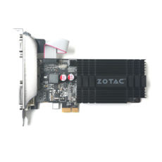  ZOTAC GeForce GT710 4Gb, GTX 710, 1Gb DDR3, 64-bit, VGA/DVI/HDMI,  Low Profile, Silent (ZT-71304-20L)