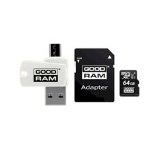  ' 64 GB microSDHC Goodram UHS-I Class 10 + OTG Card reader (M1A4-0640R12)