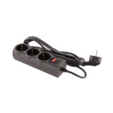 Мережевий фільтр 3,0 м LogicPower, LP-X3 чорний 9582