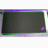 Коврик для мышки прорезиненный GAMING CLEAR X10 (BLACK-GREEN) , ПРОШИТЫЙ, размер (60-30cm) - NE
