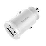 Автомобильное зарядное устр-во USB Baseus Grain 3.1A 5V, CCALL-ML02, White
