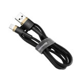 Кабель USB 2.0 Lightning - 0.5 м Baseus cafule Cable USB 2.4A Gold+Black CALKLF-AV1