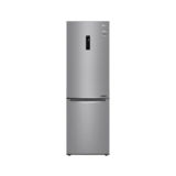 Холодильник с нижней морозилкой LG GA-B459SMQZ, 341/234/107л, инверторный компрессор, электронное управление, 1 компрессор, технология NatureFRESH, No Frost (полный), суперзаморозка, энергопотребление - класс А++, скрытая ручка, швг 59.5x186x68.2, серебристый