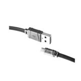 Кабель USB 2.0 Lightning - 1.0 м Crown CCMCU-006L Black and Grey для зарядки і передачі даних, 5В/2A