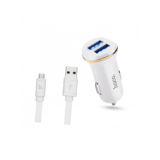 Автомобільний зарядний пристрій Hoco Z1 c Micro USB (2USB 2.4A) white