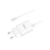Зарядное устр-во USB 220В Hoco C62A Victoria c MicroUsb EU (2USB 2.1A) white