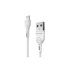  USB 2.0 Micro - 1.0  Grand-X PM-03W 3A, CU, Fast harge, White, BOX