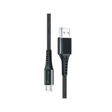 Кабель USB 2.0 Micro - 1.2 м Grand-X FM-12B 3A, Fast Сharge, Black толст.нейлон оплетка, премиум BOX