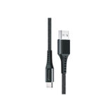 Кабель USB 2.0 Type-C - 1.2 м Grand-X FC-12B 3A, Fast Сharge, Black толст.нейлон оплетка, премиум BOX