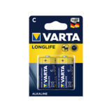 Батарейка R14 Varta (4114) Longlife щелочная LR14, 2шт в блистере
