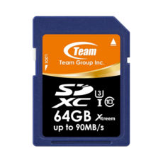   64 GB SDXC Team UHS-I/U3 XTreem R90/W45MB/s (TSDXC64GU301)