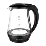 Чайник LIBERTON LEK-1751 Black, 2200Вт, 1.7л, прозрачный, черный