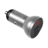 Автомобильное зарядное Baseus CCBX-0S, LED дисплей, 2*USB, 4.8A, 24W Silver