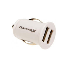    Grand-X CH02WC, 2.1A 12-24V, 2 USB 5V/2.1A + USB-micro 2,1A White