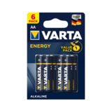 Батарейка R6 Varta Energy, щелочная, тип АА (блистер на 6 шт. 4106)