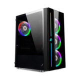 Корпус 1stPlayer B7-A-R1 Color LED Black, Window, 4*120мм Color LED, USB 3.0, ATX, без БП