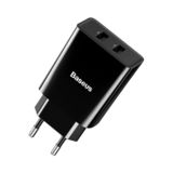 Зарядное устр-во USB 220В Baseus Speed Mini Dual U Charger 10.5W Black (CCFS-R01)