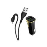 Автомобильное зарядное Hoco Z31 QC3.0 (2USB 2.4A) c Type-C black