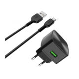 Зарядное устр-во USB 220В Hoco C70A QC3.0 (1USB, 2.4А) c Micro USB black