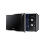 Микроволновая печь Samsung MS23K3614AS/BW, 23л, 800Вт, механика, внутреннее покрытие био-керамика, дверца открывается за ручку, серебритый