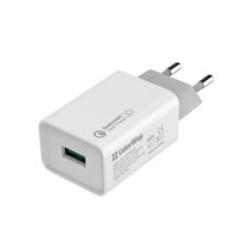   USB 220 Colorway 1USB Quick Charge 3.0 (18W)  (CW-CHS013Q-WT)