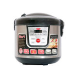 Мультиварка Rotex RMC503-B, 900Вт, 5л, дисплей, антипригарная чаша, 10 программ, жарка, йогурт, выпечка, холодец, функции: отсрочка старта, поддержка температуры, нержавейка/черный