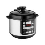 Мультиварка-скороварка MOULINEX Initial Pressure CE620D32, 1000Вт, 5л, скороварка, дисплей, керамическая чаша, 22 программы, жарка, йогурт, выпечка, функции: отсрочка старта, поддержка температуры, мультиповар, черный